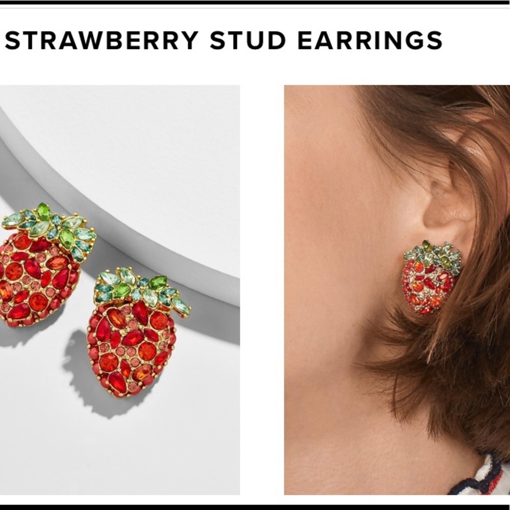 Baublebar Strawberry Stud earrings- NWTs!